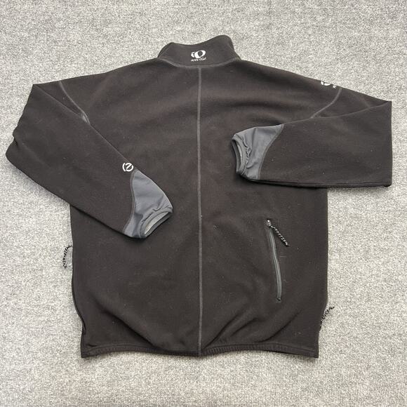 Pearl Izumi Jacket Mens Large Black Full Zip Fleece Cycling Outdoor Reflective - Picture 2 of 9